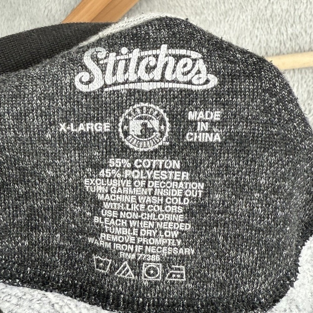 Stitches Pittsburgh Pirates Henley Shirt Mens XL Gray Vintage Logo MLB Sports - Picture 6 of 8